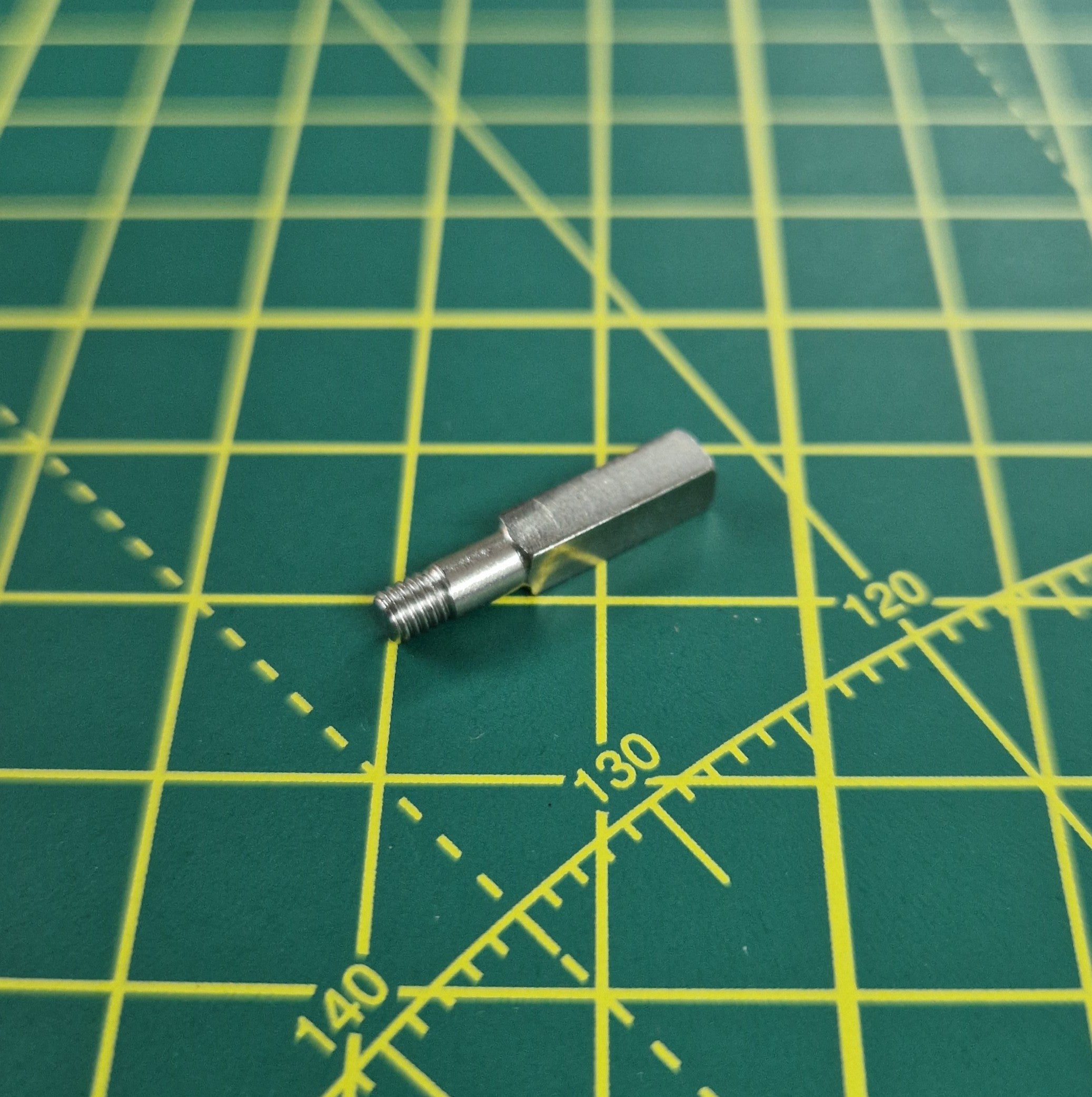 3.17mm M3 Threaded Square Bar Short